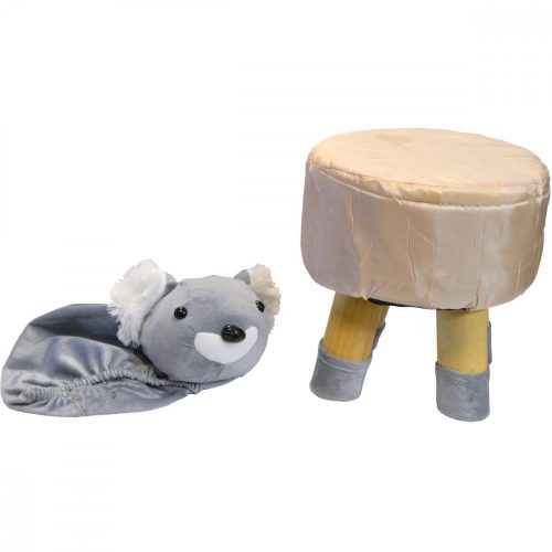 Saska Garden gyerekszék (ülőke), plüss velúr levehető huzattal, KOALA állatfigurás