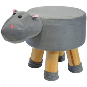   Saska Garden gyerekszék (ülőke), plüss velúr levehető huzattal, VÍZILÓ állatfigurás